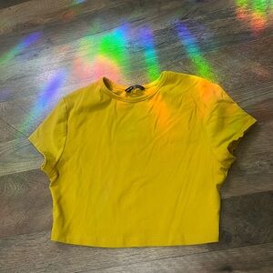 SHEIN Vibrant Yellow Crop Top